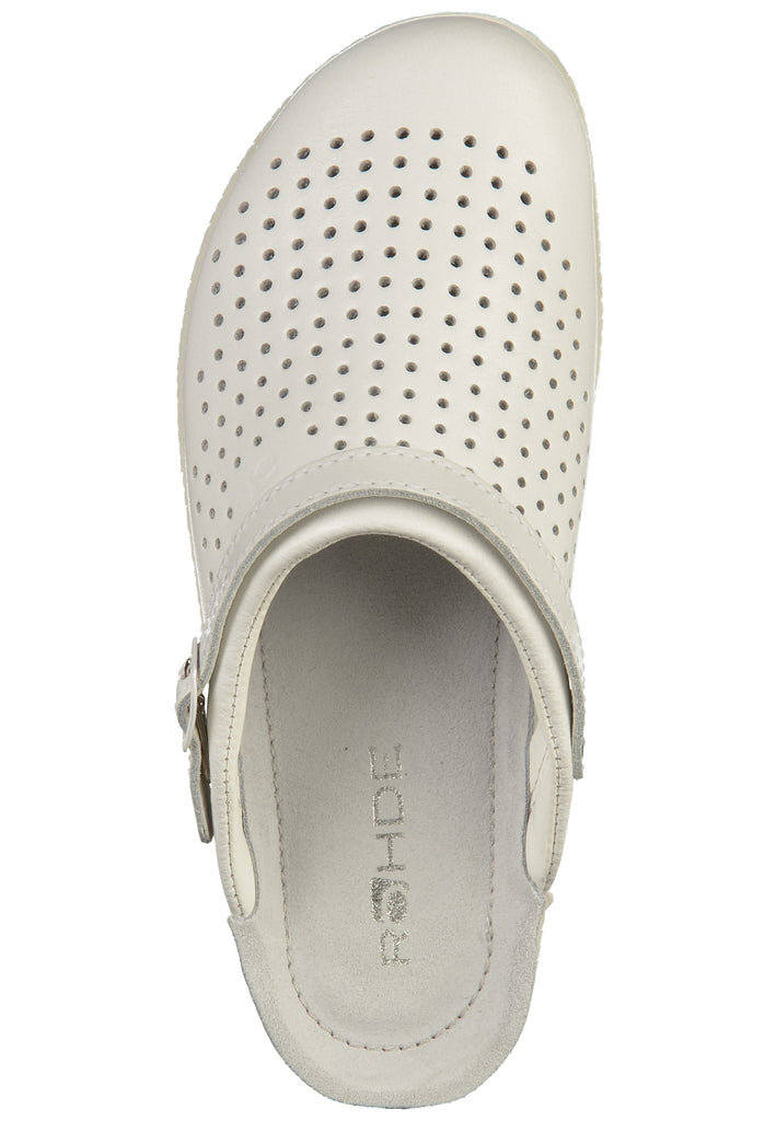 Rohde Clogs Leder Weiß - surf4shoes