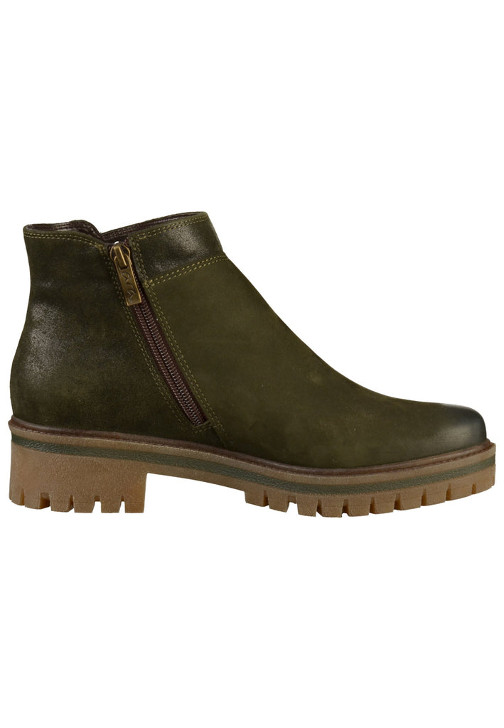 ara Stiefelette Nubukleder Oliv - surf4shoes