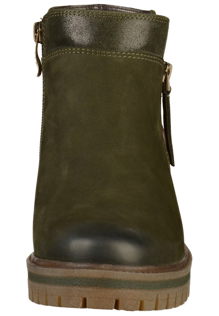 ara Stiefelette Nubukleder Oliv - surf4shoes