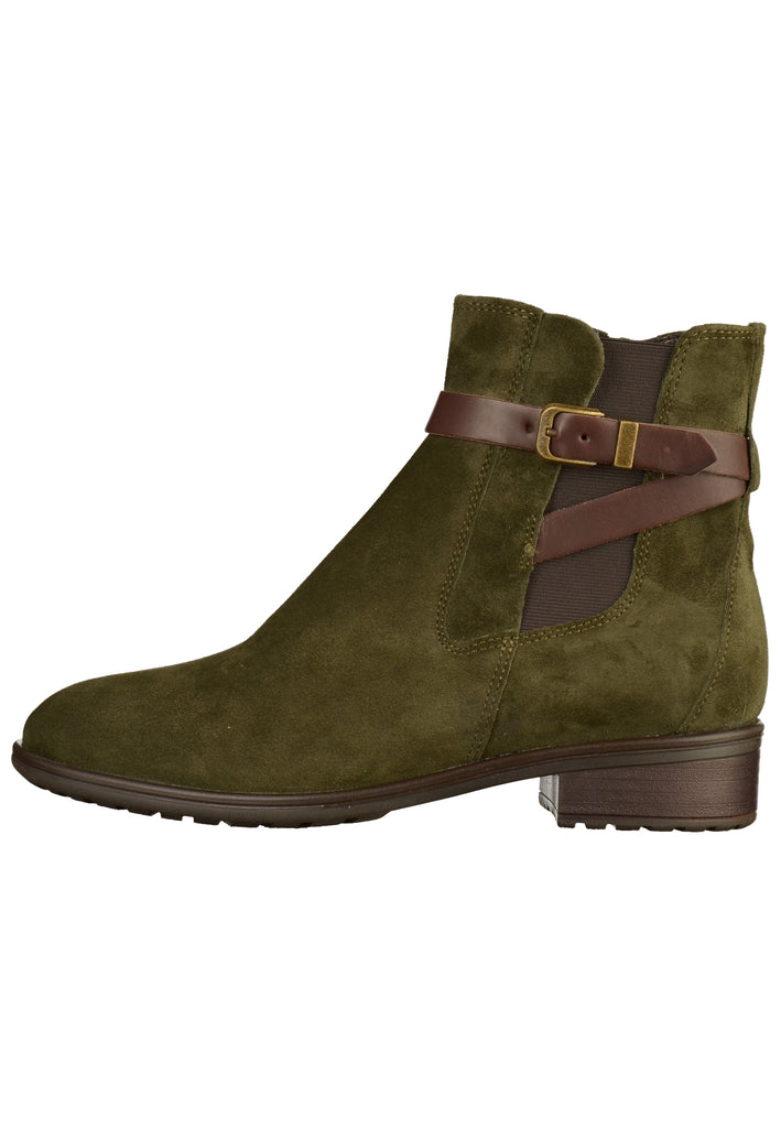 ara Stiefelette Veloursleder Oliv - surf4shoes