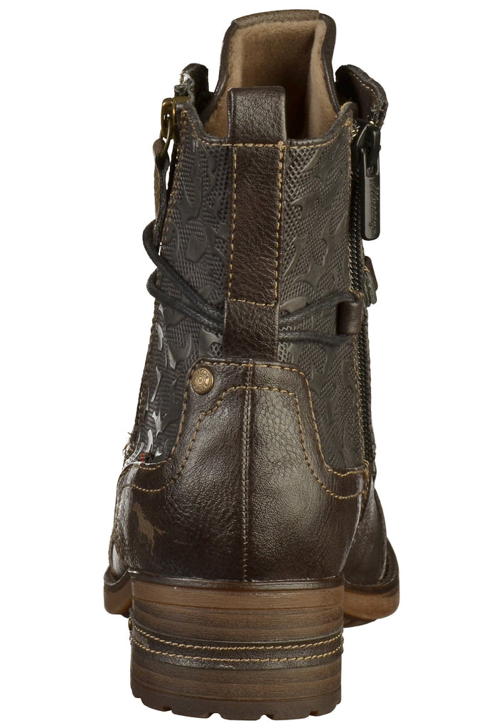 Mustang Stiefelette Lederimitat/Textil Mokka - surf4shoes
