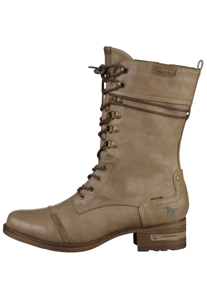 Mustang Stiefel Lederimitat Taupe - surf4shoes