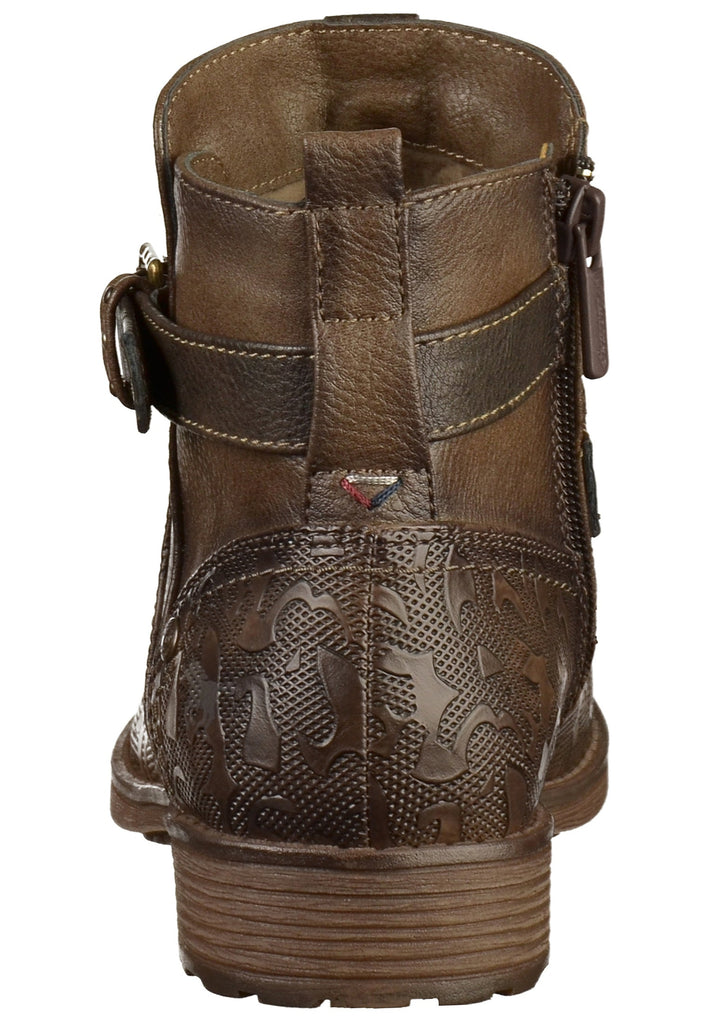 Mustang Stiefelette Lederimitat Mittelbraun - surf4shoes