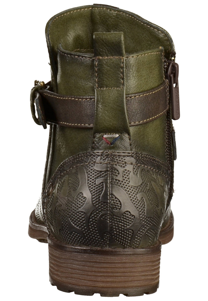 Mustang Stiefelette Lederimitat Oliv - surf4shoes