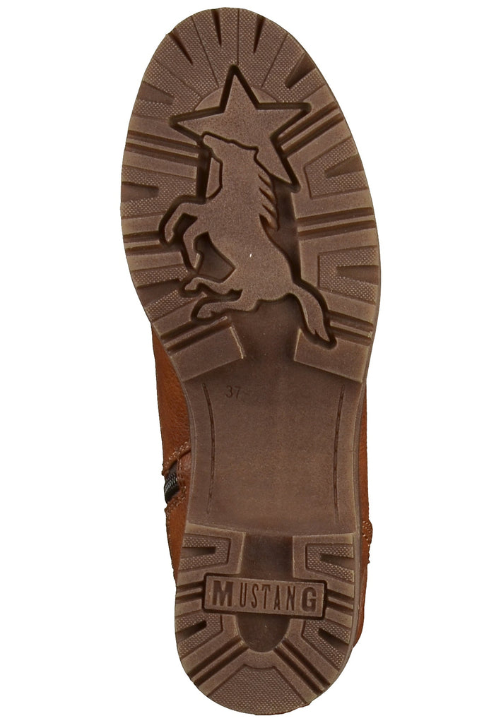 Mustang Stiefelette Lederimitat Kastanie - surf4shoes