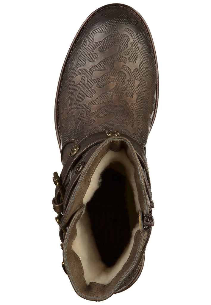 Mustang Stiefelette Lederimitat Cigar - surf4shoes