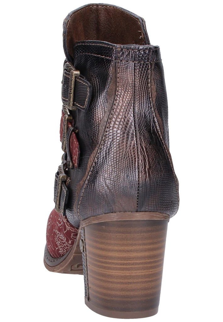 Mustang Stiefelette Lederimitat/Textil Bordeaux - surf4shoes