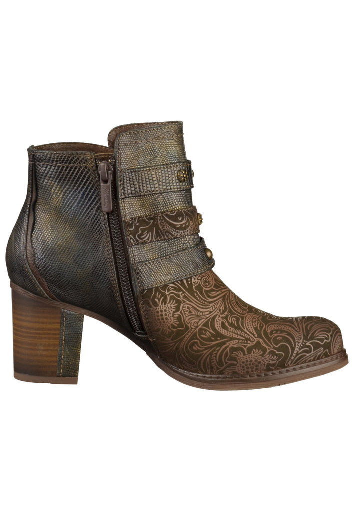 Mustang Stiefelette Lederimitat/Textil Oliv - surf4shoes