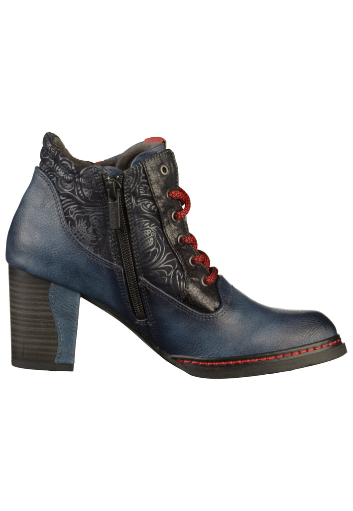Mustang Stiefelette Lederimitat/Textil Blau - surf4shoes