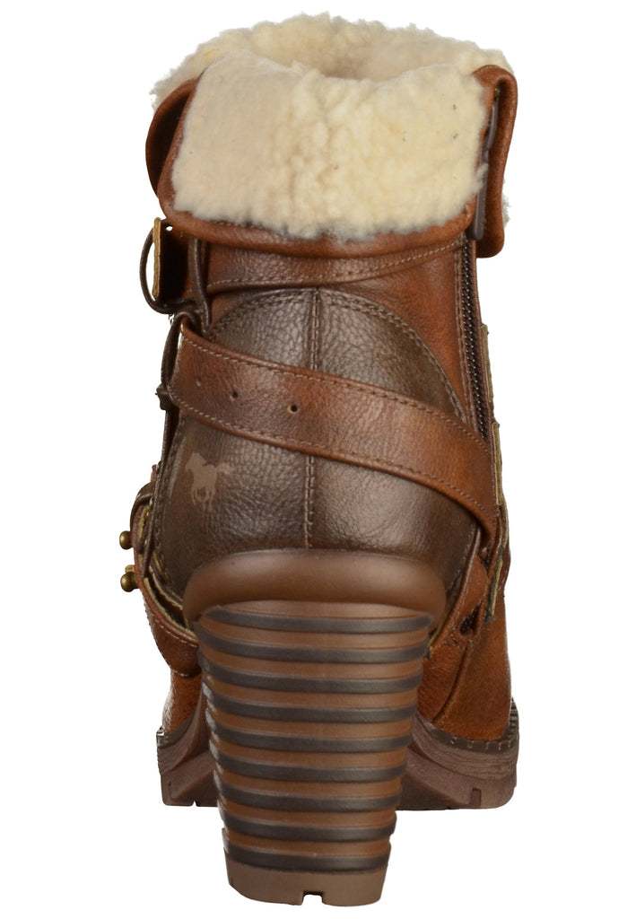 Mustang Stiefelette Lederimitat Kastanie - surf4shoes