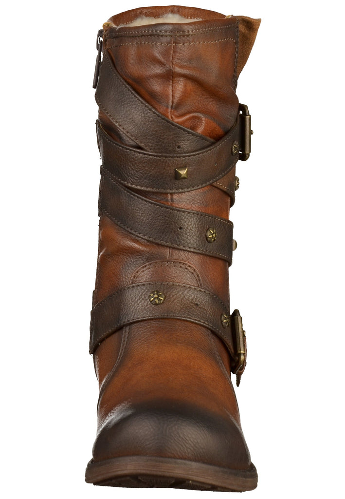 Mustang Stiefel Lederimitat Kastanie - surf4shoes
