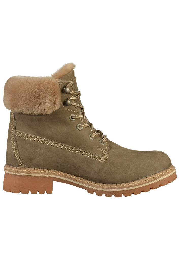Mustang Stiefelette Leder Taupe - surf4shoes