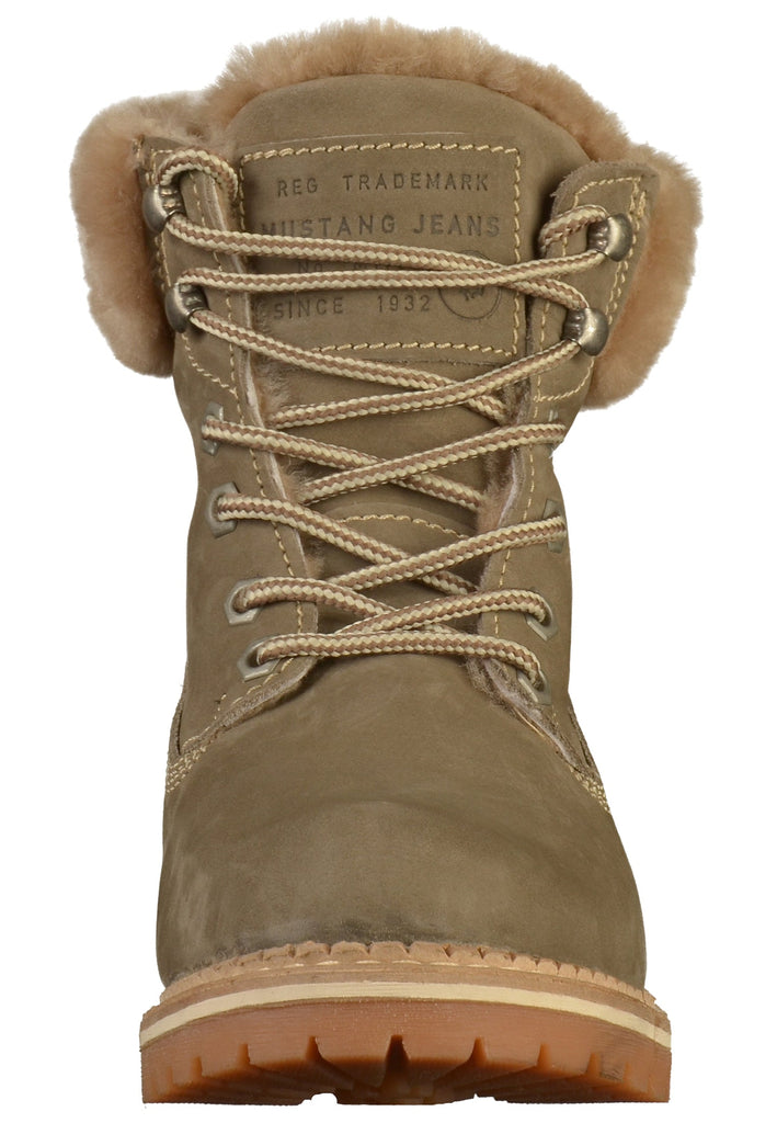 Mustang Stiefelette Leder Taupe - surf4shoes
