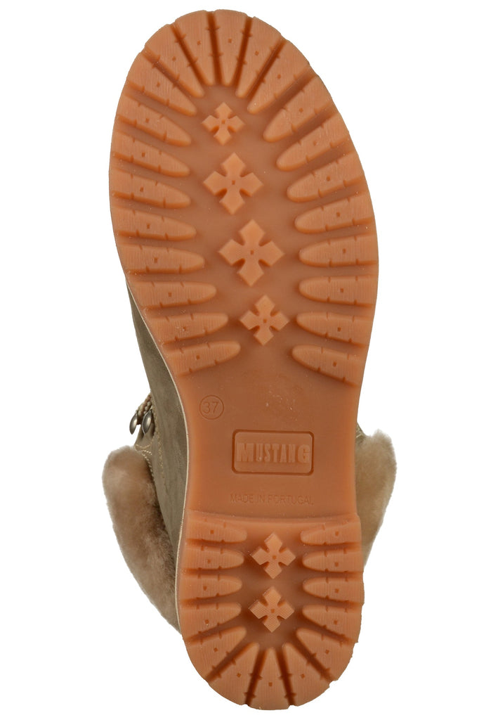Mustang Stiefelette Leder Taupe - surf4shoes