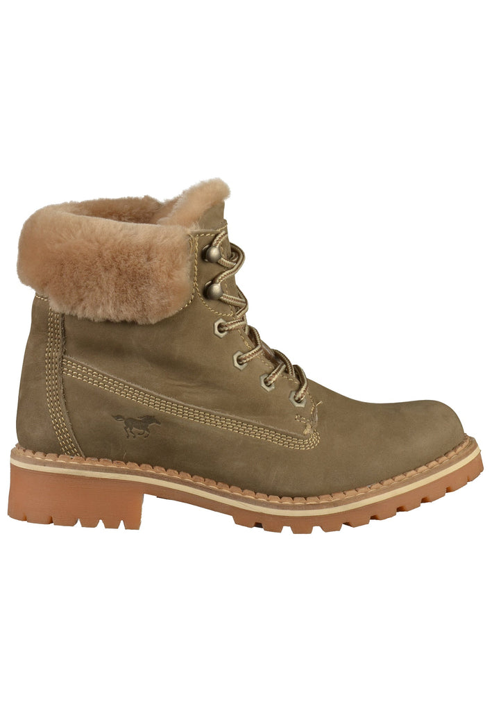 Mustang Stiefelette Leder Taupe - surf4shoes