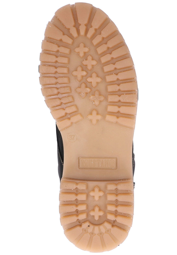 Mustang Stiefelette Leder Schwarz - surf4shoes