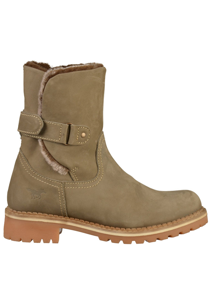 Mustang Stiefelette Leder Taupe - surf4shoes