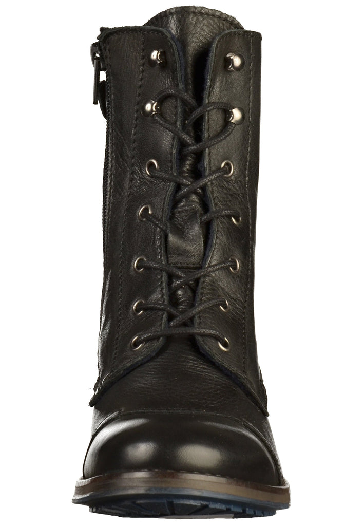 Mustang Stiefelette Leder Schwarz - surf4shoes