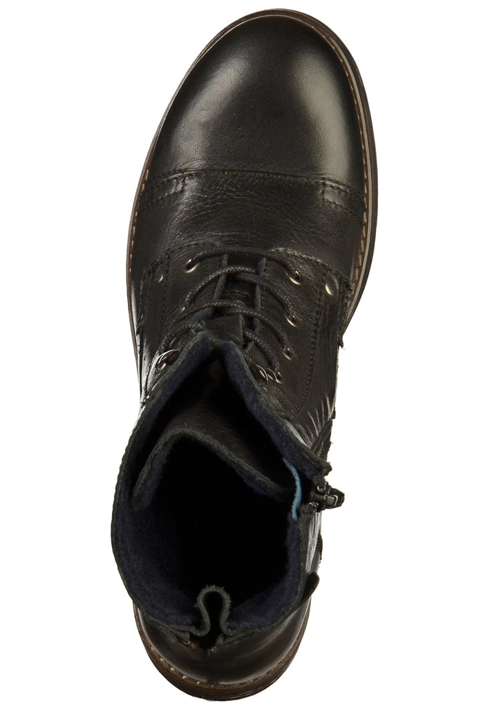 Mustang Stiefelette Leder Schwarz - surf4shoes