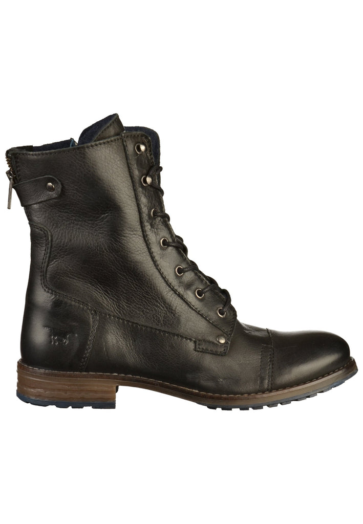 Mustang Stiefelette Leder Schwarz - surf4shoes
