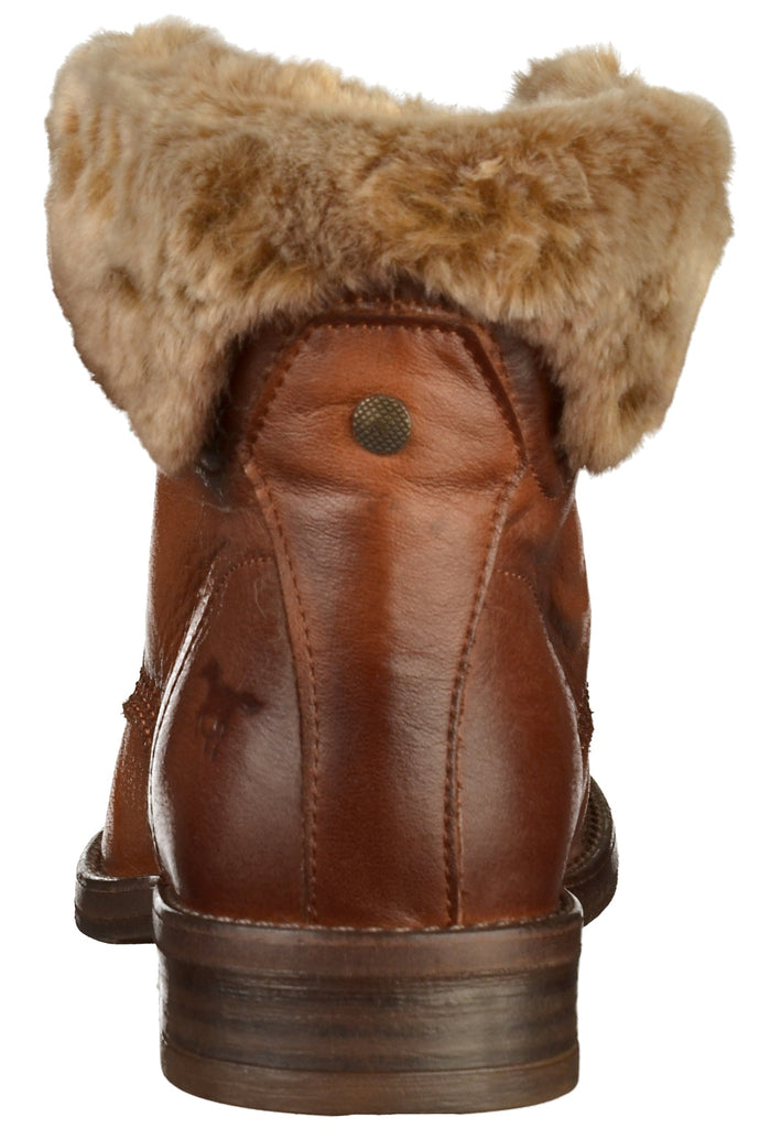 Mustang Stiefelette Leder/Textil Kastanie - surf4shoes