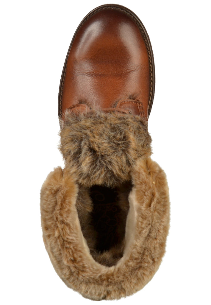 Mustang Stiefelette Leder/Textil Kastanie - surf4shoes