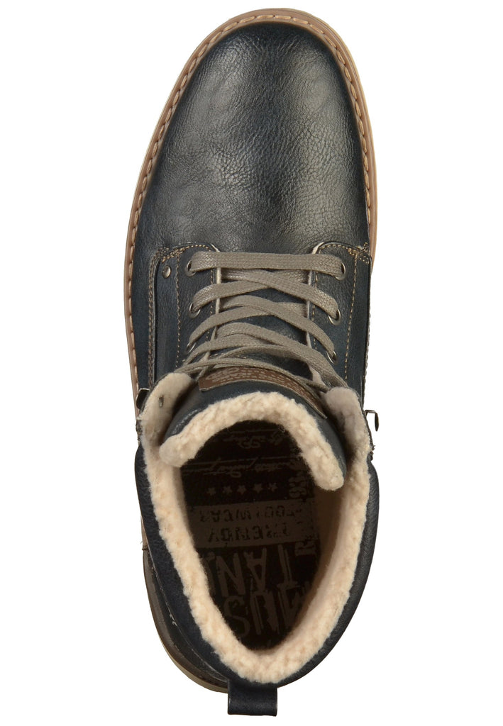 Mustang Stiefelette Lederimitat Blau - surf4shoes