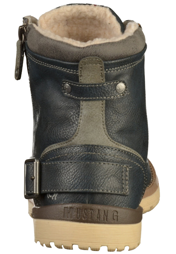 Mustang Stiefelette Lederimitat Blau - surf4shoes