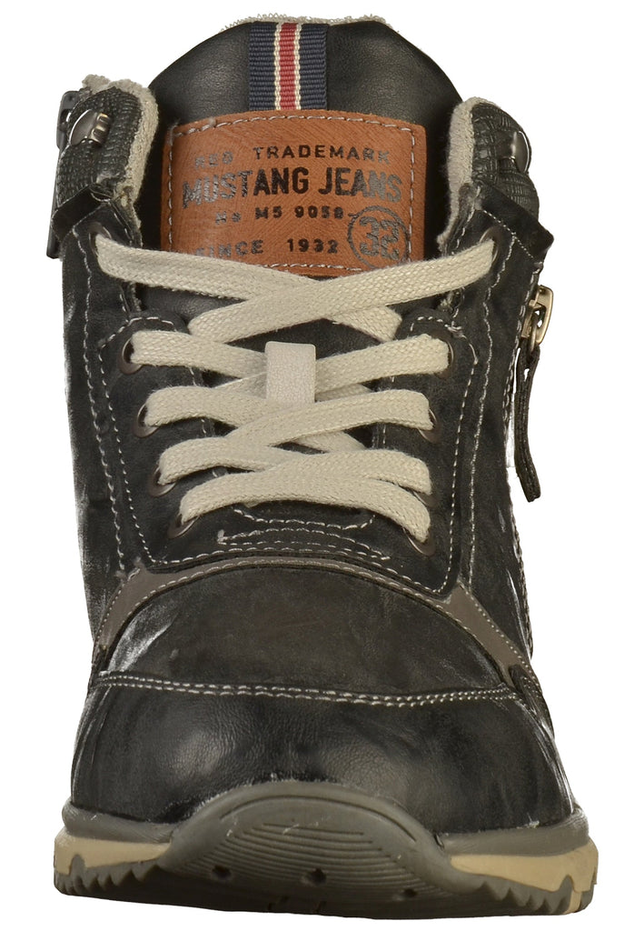 Mustang Sneaker Lederimitat Grau - surf4shoes