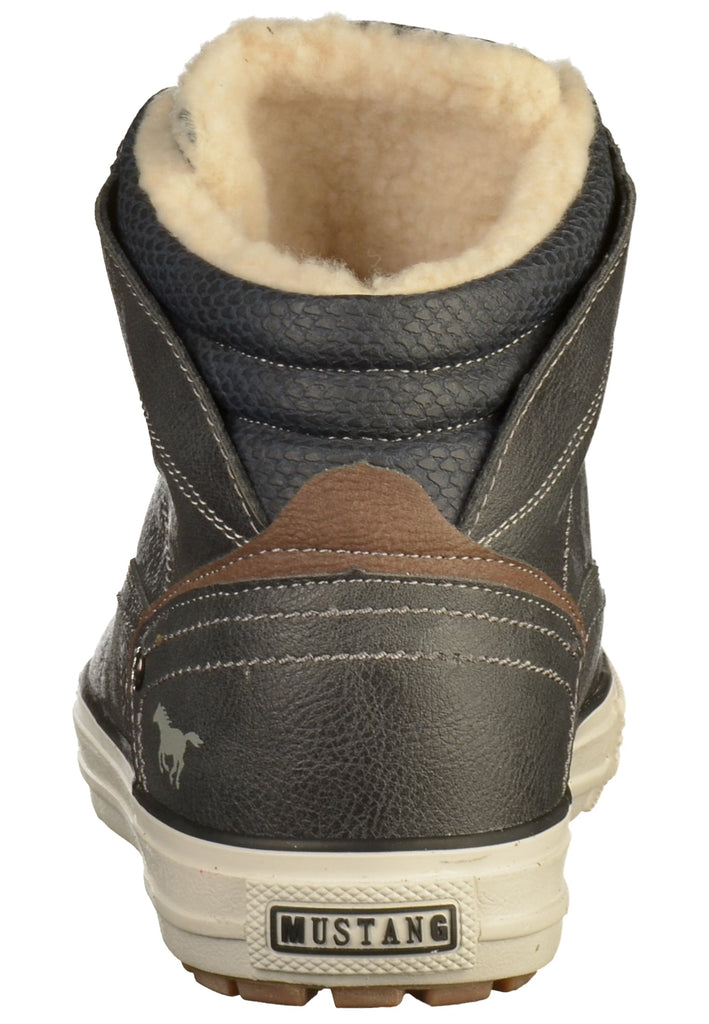 Mustang Stiefelette Lederimitat Dunkelgrau - surf4shoes