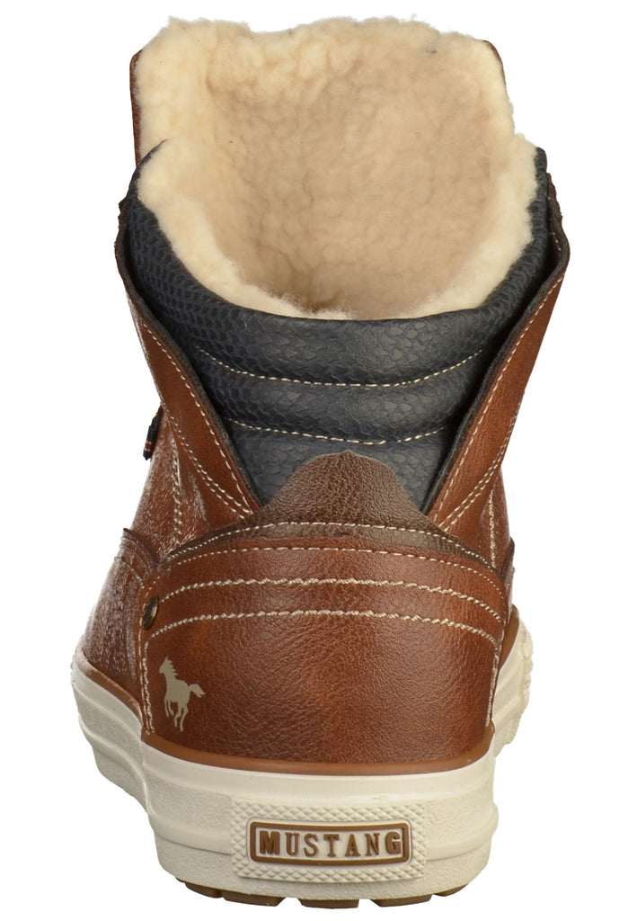 Mustang Stiefelette Lederimitat Kastanie - surf4shoes