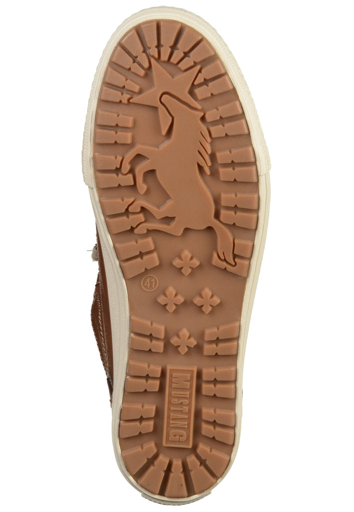 Mustang Stiefelette Lederimitat Kastanie - surf4shoes