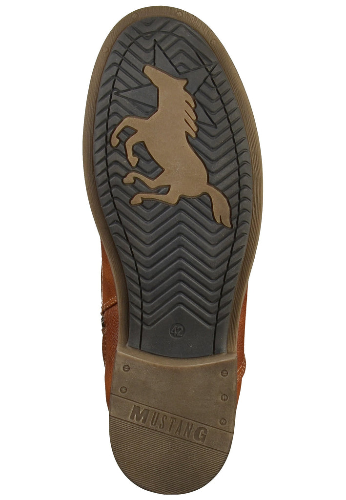 Mustang Stiefelette Lederimitat Kastanie Warmfutter - surf4shoes