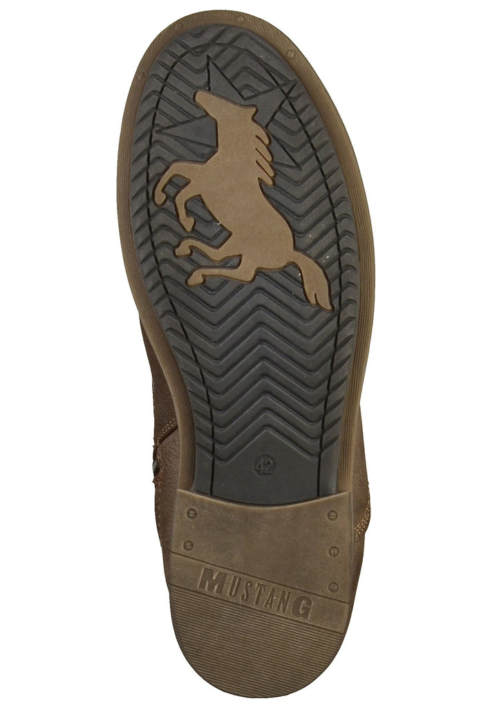Mustang Stiefelette Lederimitat Dunkelbraun Warmfutter - surf4shoes
