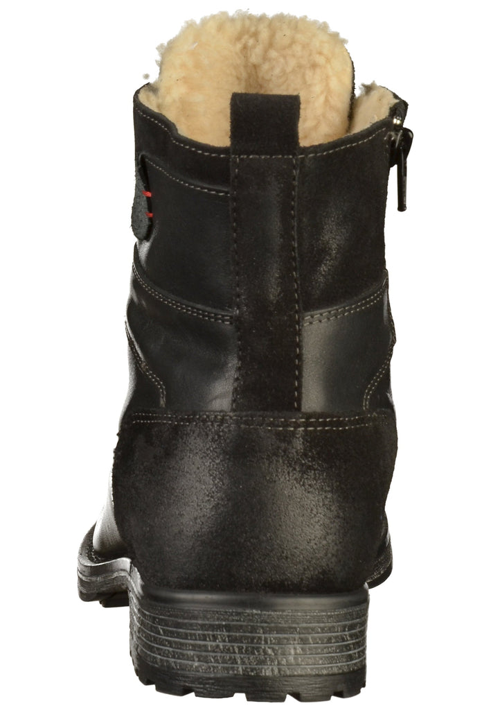 Mustang Stiefelette Leder Schwarz - surf4shoes