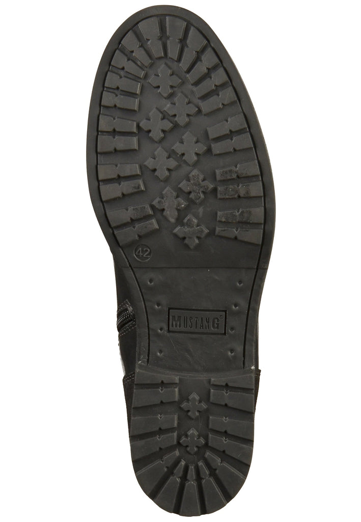 Mustang Stiefelette Leder Schwarz - surf4shoes
