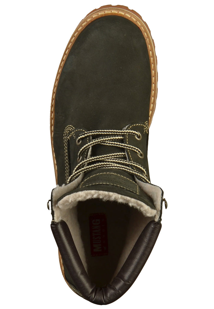 Mustang Stiefelette Leder Schwarz Warmfutter - surf4shoes