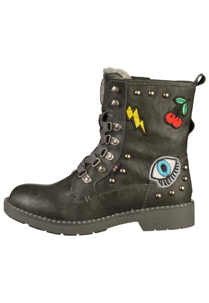 Mustang Stiefel Lederimitat Dunkelgrau - surf4shoes
