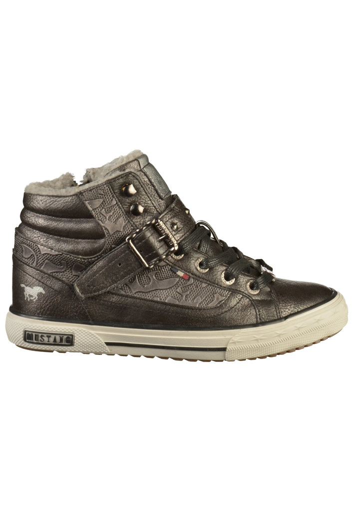 Mustang Sneaker Lederimitat/Textil Dunkelgrau - surf4shoes
