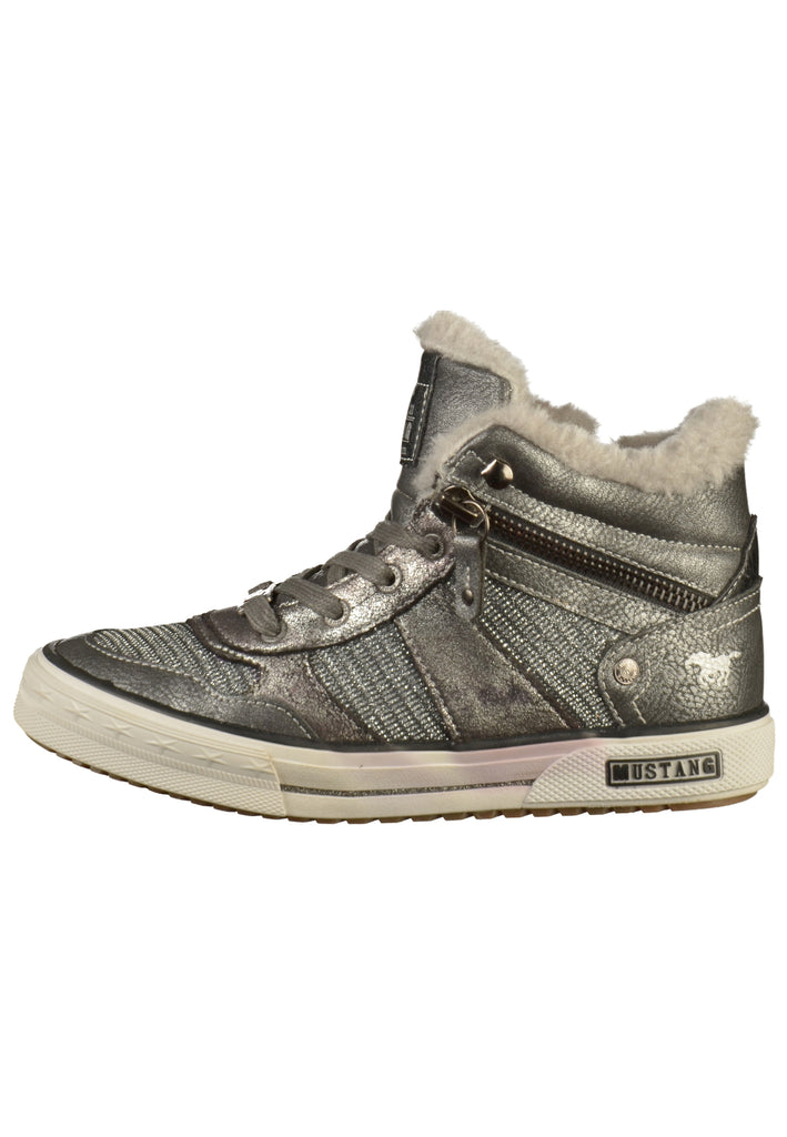 Mustang Sneaker Lederimitat/Textil Grau - surf4shoes