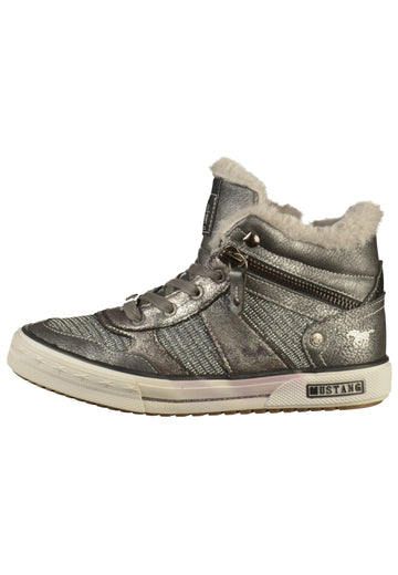 Mustang Sneaker Lederimitat/Textil Grau - surf4shoes