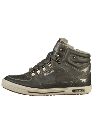 Mustang Sneaker Lederimitat Grau - surf4shoes
