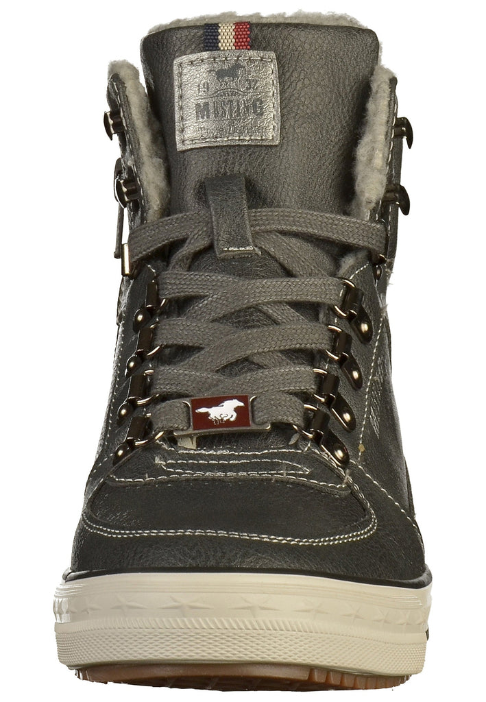 Mustang Sneaker Lederimitat Grau - surf4shoes