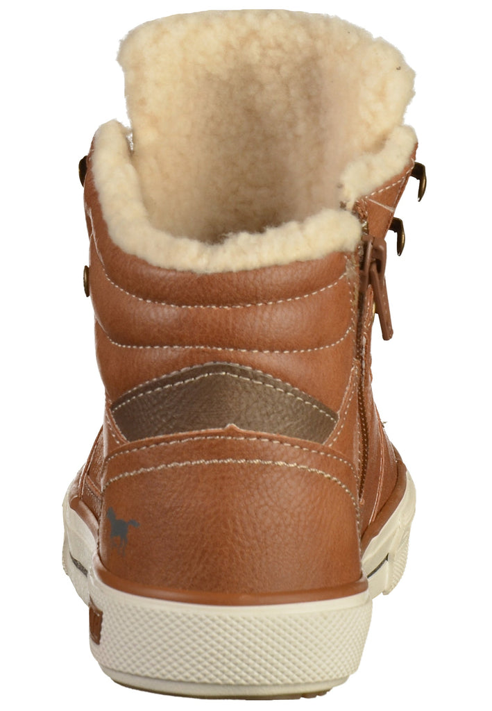 Mustang Sneaker Lederimitat Cognac - surf4shoes