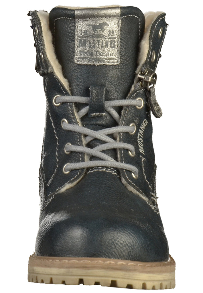 Mustang Stiefelette Lederimitat Blau - surf4shoes