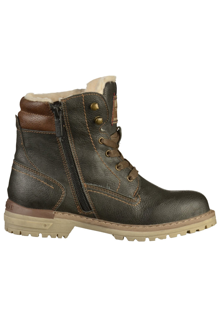 Mustang Stiefelette Lederimitat Dunkelgrau - surf4shoes