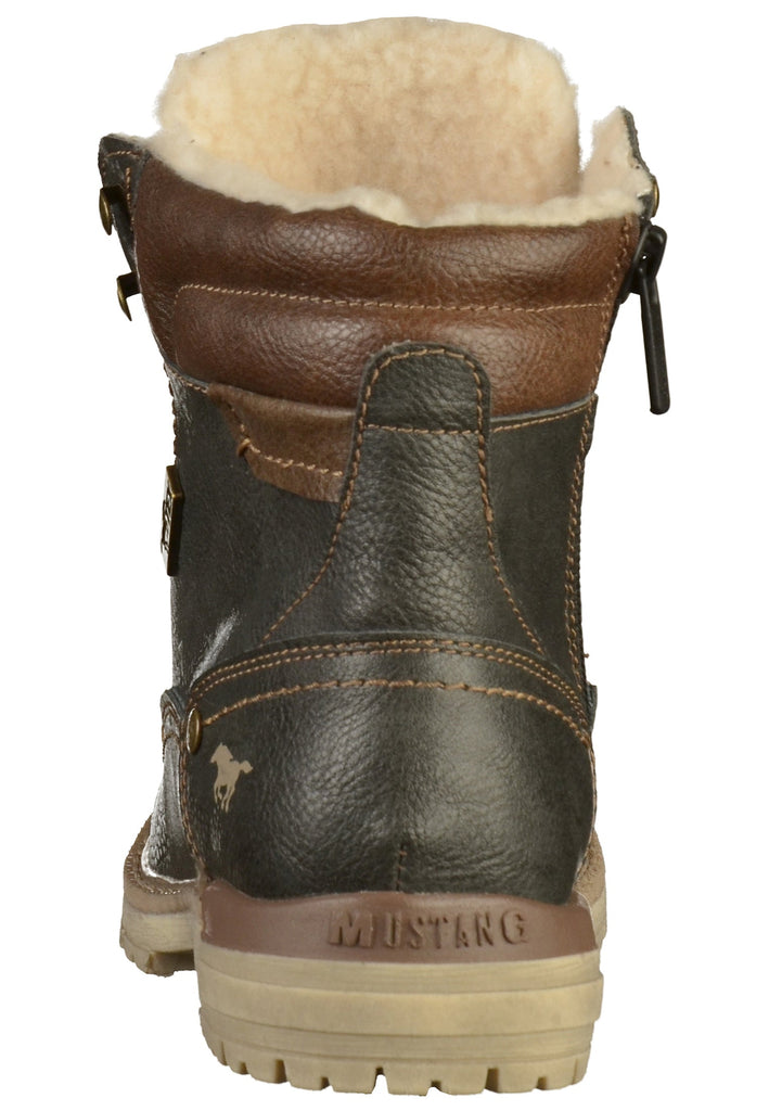 Mustang Stiefelette Lederimitat Dunkelgrau - surf4shoes