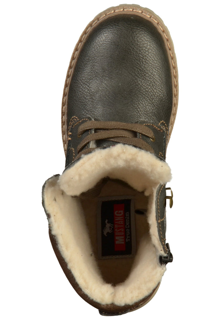 Mustang Stiefelette Lederimitat Dunkelgrau - surf4shoes