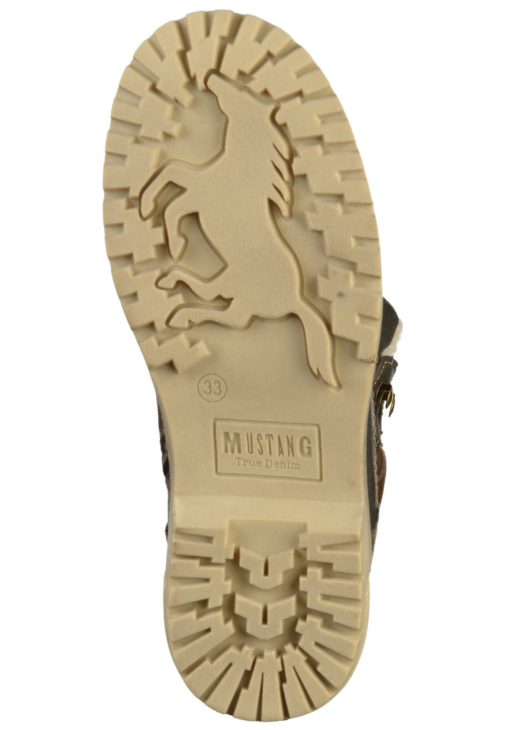 Mustang Stiefelette Lederimitat Dunkelgrau - surf4shoes