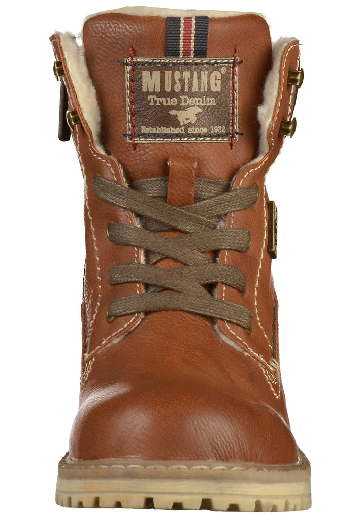 Mustang Stiefelette Lederimitat Kastanie - surf4shoes